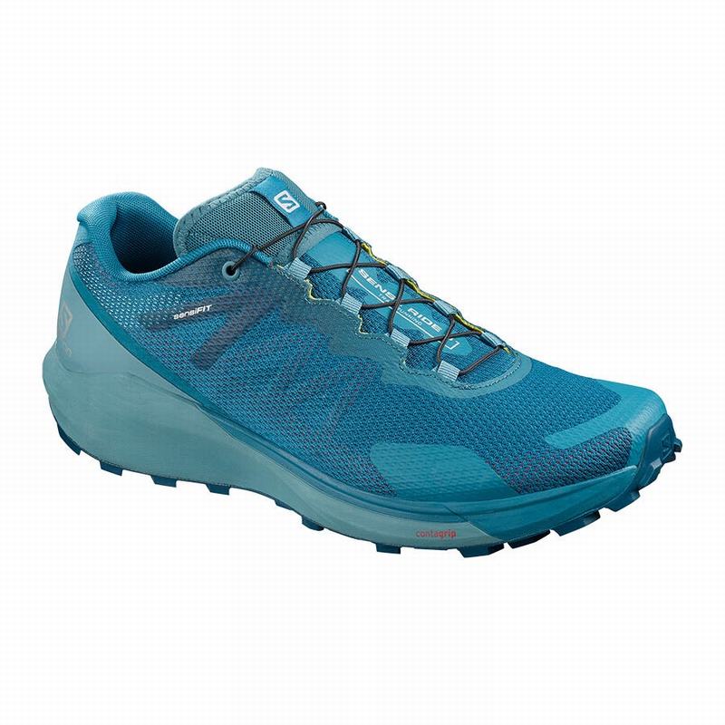 SALOMON SENSE RIDE 3 Philippines - Men's Running Shoes - Blue | 349560-GQK